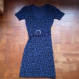 Betsey Johnson leopard sweater dress